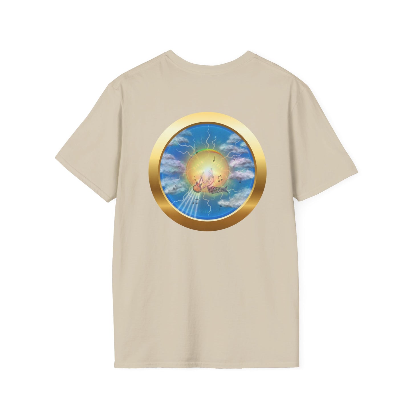 Classic Donut Tee - Unisex Soft-Style - "The Divided Donut" - variant 1 - blue/blue donut [*50% to The Divided Sky Foundation]