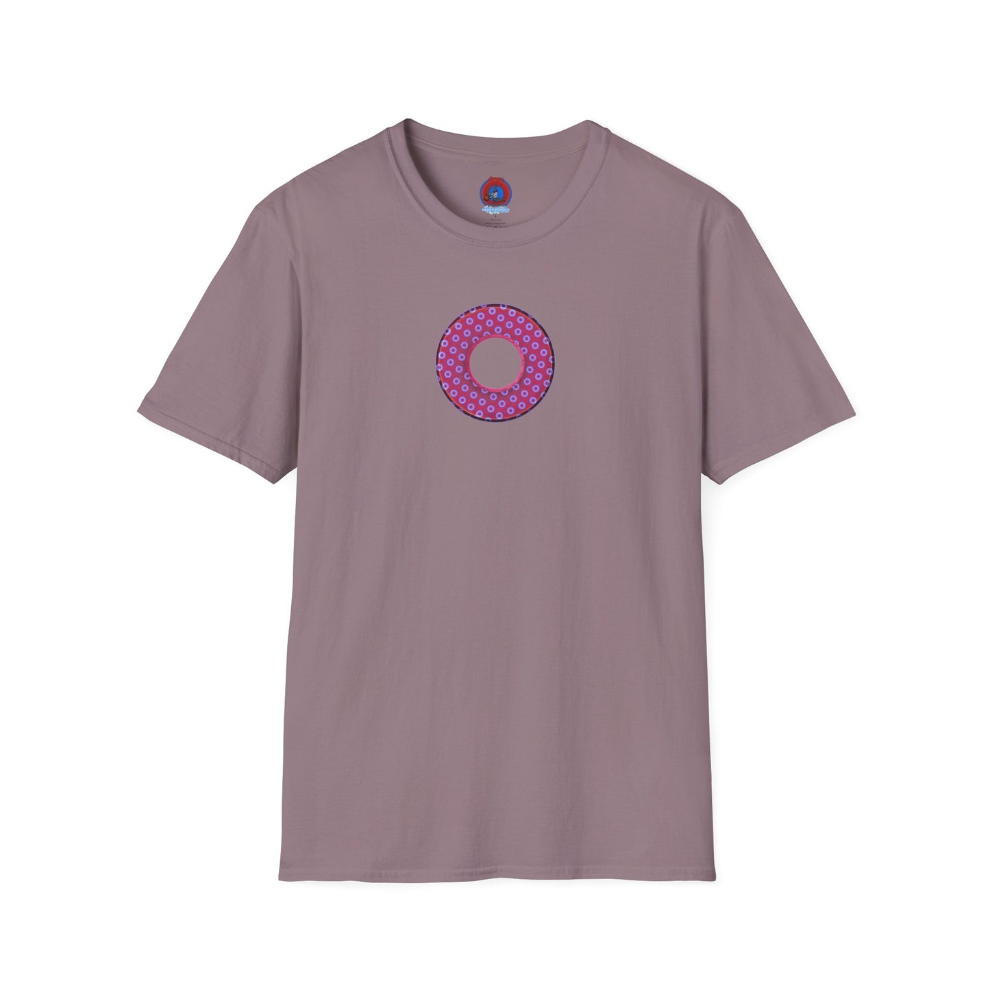 Plain Donuts/Unisex Soft-Style - "Plain Electric Paradoxical Donuts" - light purple/magenta donuts