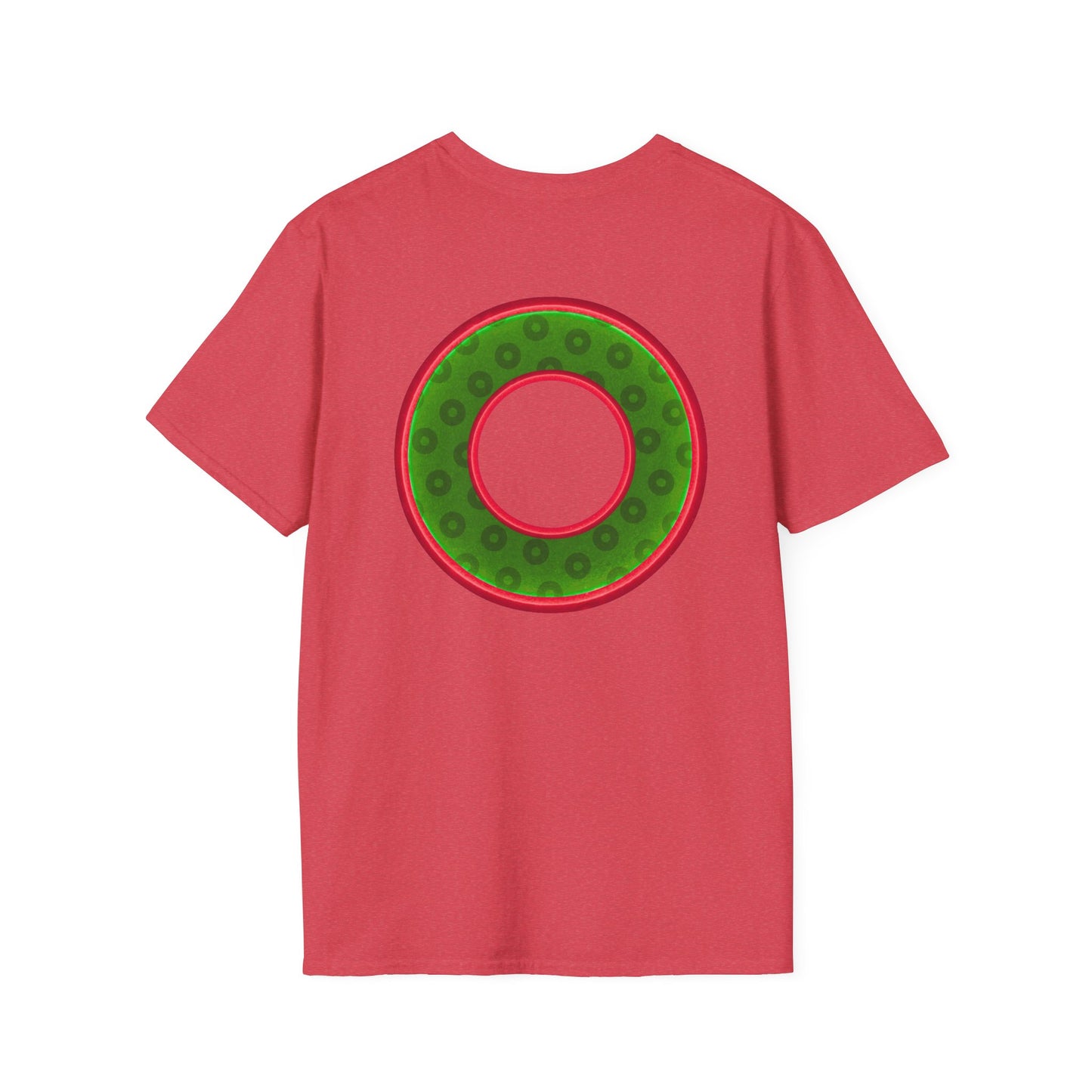 Plain Donuts/Unisex Soft-Style - "Plain Wide Mouthed Paradoxical Donuts" - Irish green/red donuts