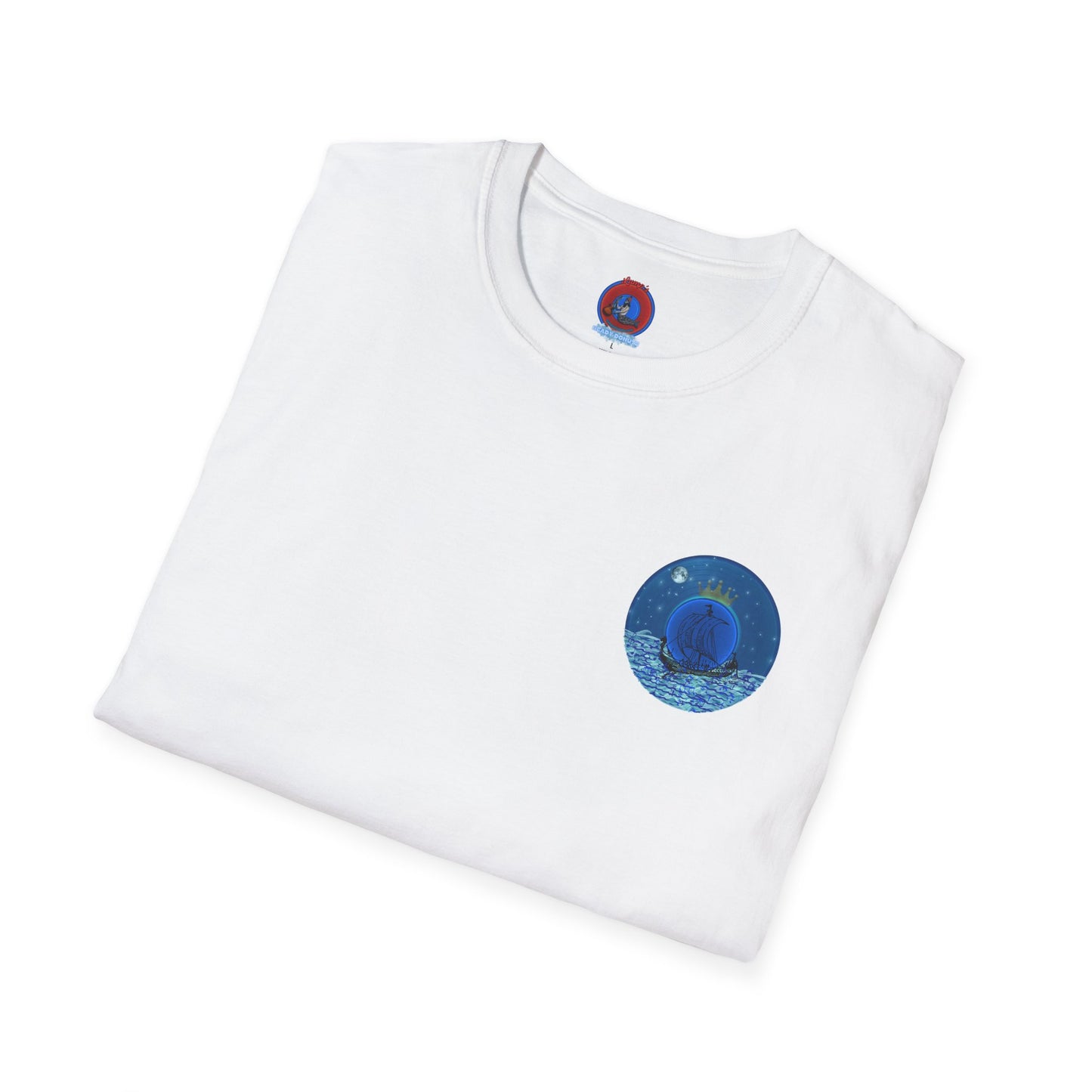 Classic Donut Tee - Unisex Soft-Style - "Stately Donut of the Prince" - series 1.0  - blue donut