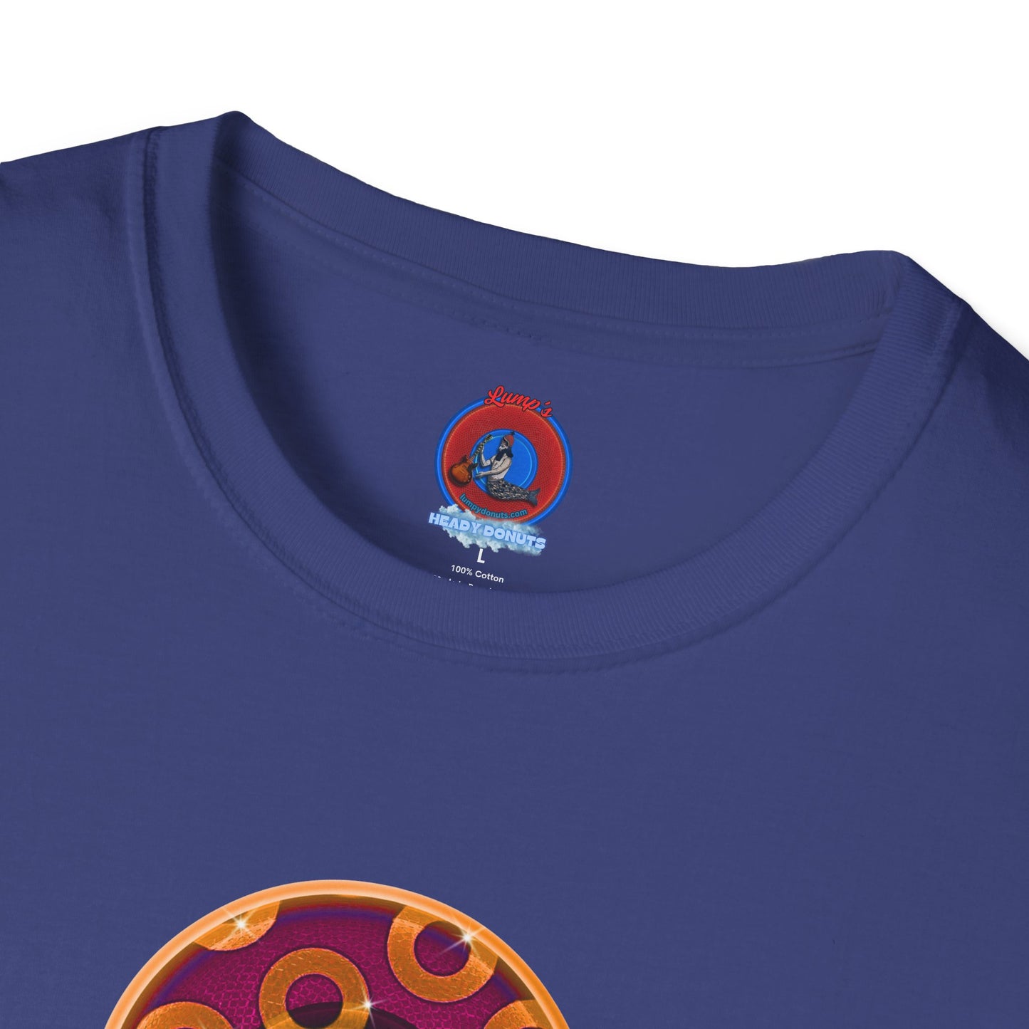 Classic Donut Tee - Unisex Soft-Style - "Princely Wooked Cream - YEMSG Donut " - burgundy/orange rustic paradox donut - variant 1