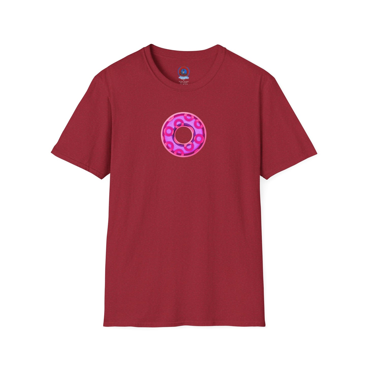 Plain Donuts/Unisex Soft-Style - "Plain Rustic Paradoxical Donuts" - light purple/magenta donuts