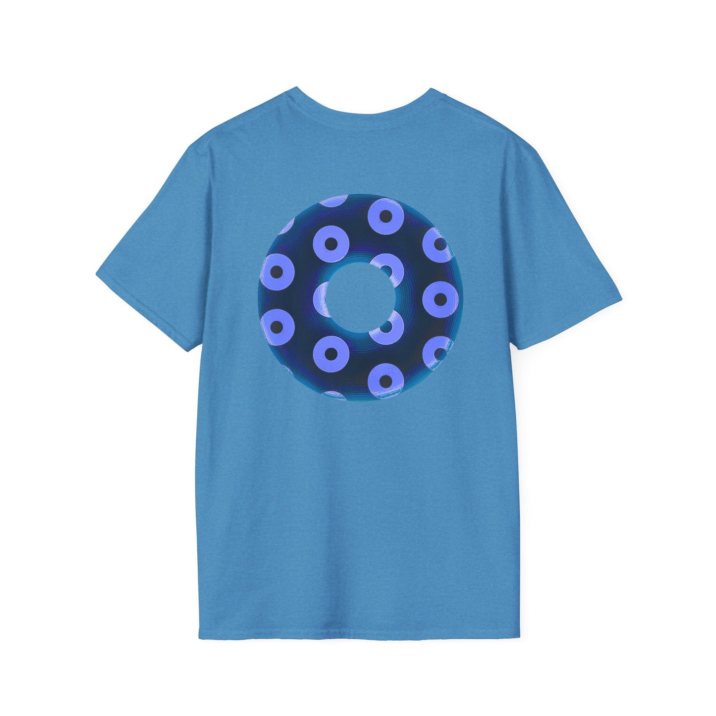 Plain Donuts/Unisex Soft-Style - "Plain Blimpy Paradoxical Donuts" - dark blue/Caroline blue donuts