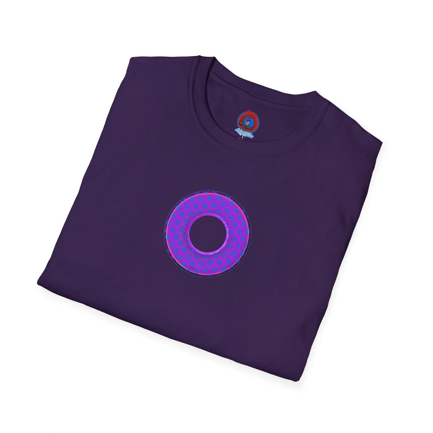 Plain Donuts/Unisex Soft-Style - "Plain Electric Paradoxical Donuts" - bright purple/royal blue donuts