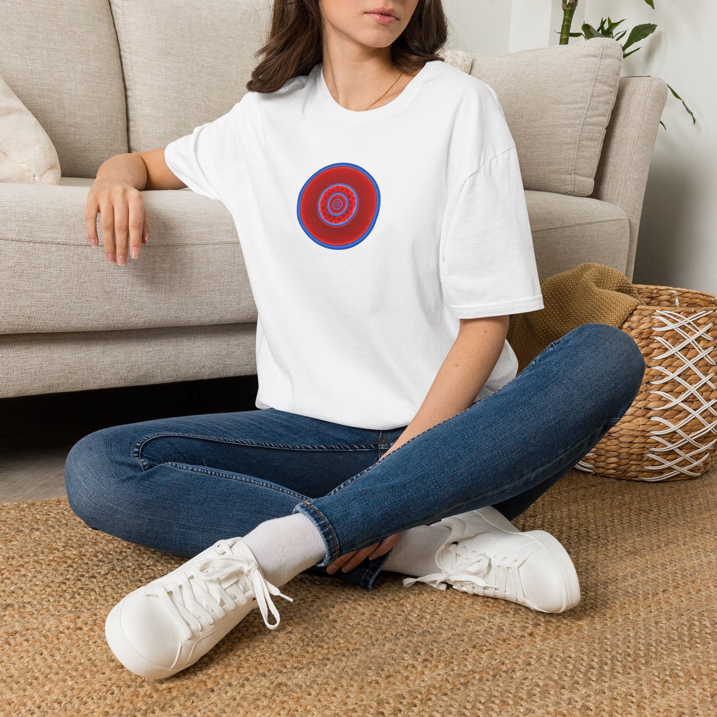 Classic Donut Tee - Unisex Soft-Style - "Spinning in Circles" - vivid paradox donut pattern