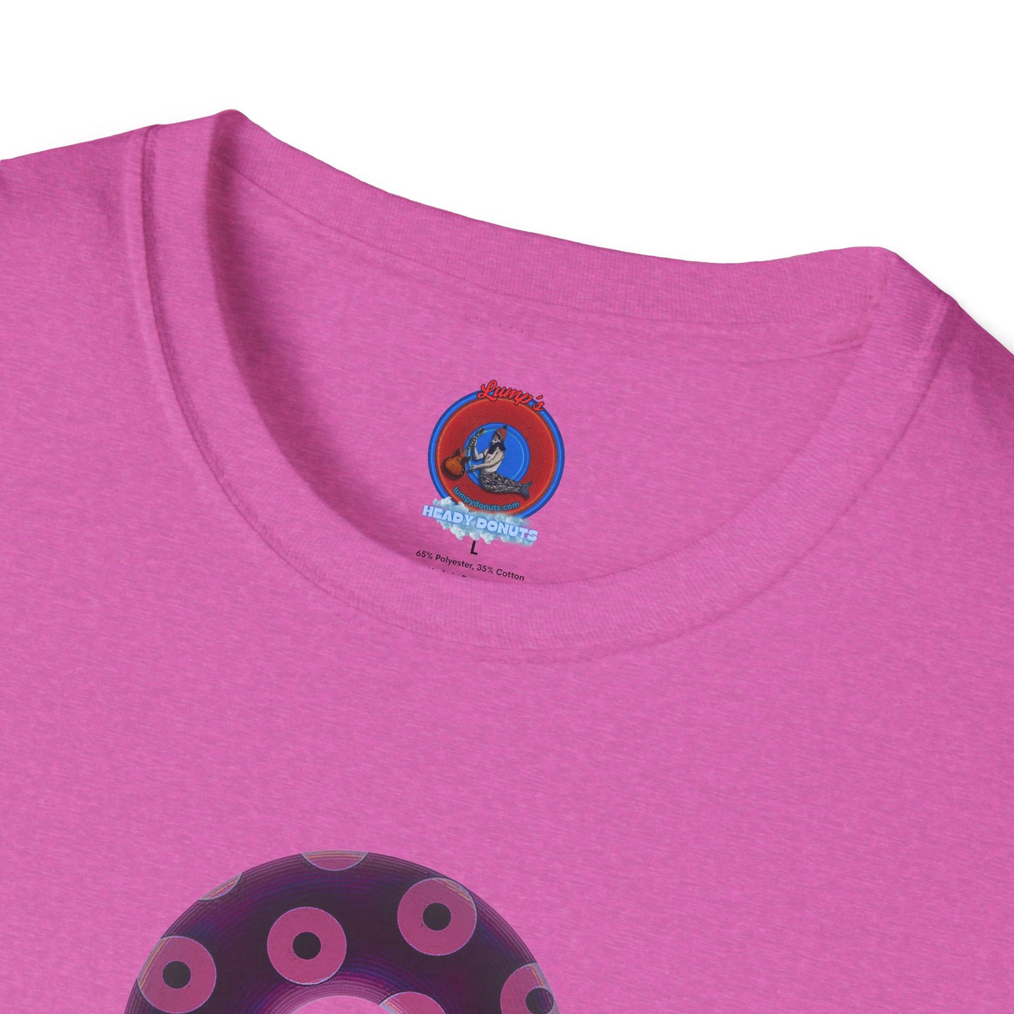 Plain Donuts/Unisex Soft-Style - "Plain Blimpy Paradoxical Donuts" - light magenta/red violet donuts