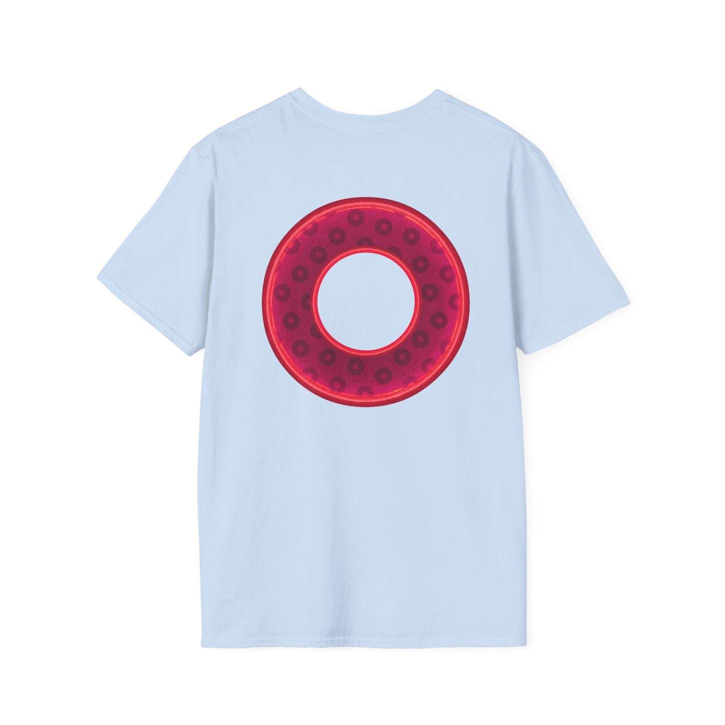 Plain Donuts/Unisex Soft-Style - "Plain Wide Mouthed Paradoxical Donuts" - dark red/bright red donuts