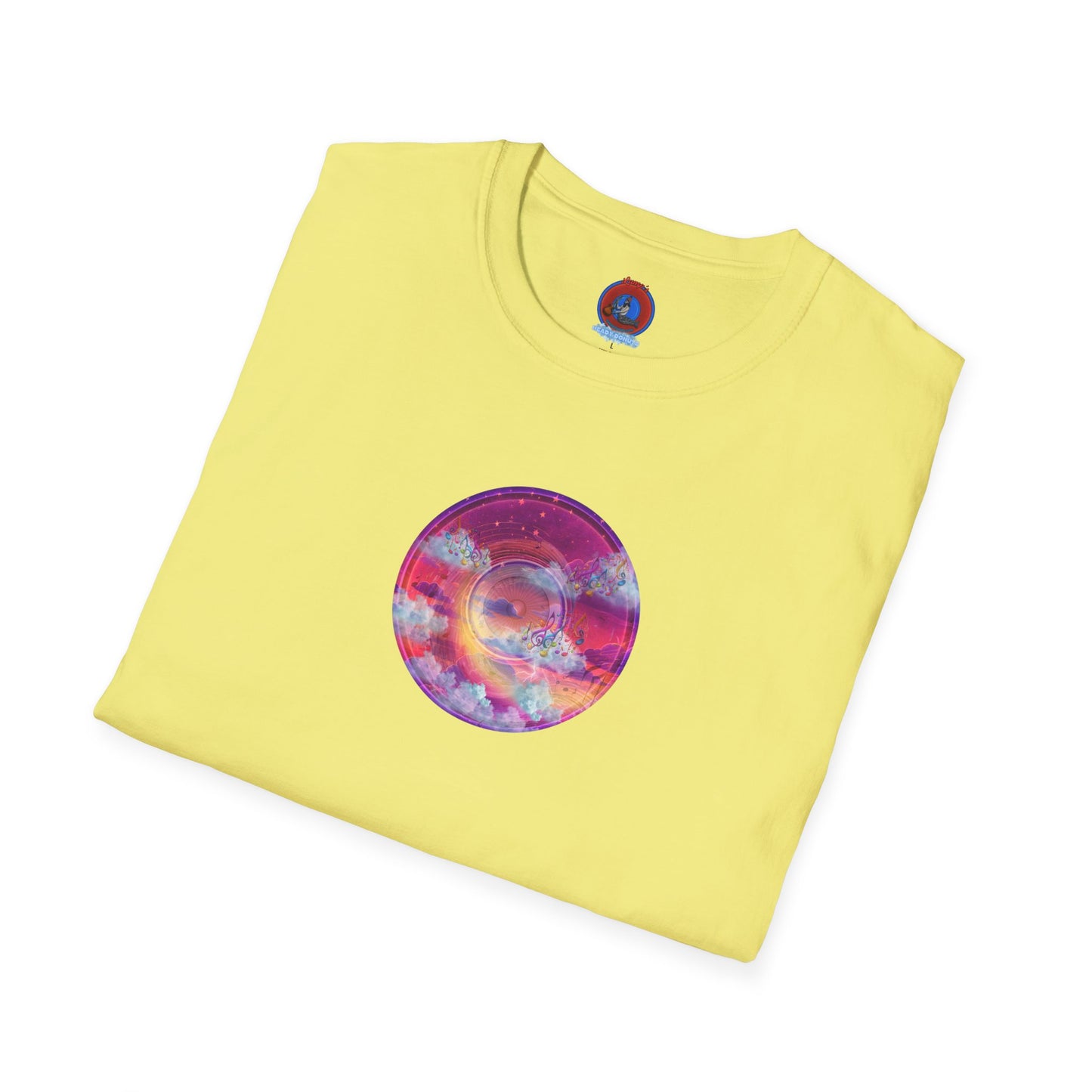 Classic Donut Tee - Unisex Soft-Style - "Pillow Donuts of Cotton" - vivid magenta pic donut