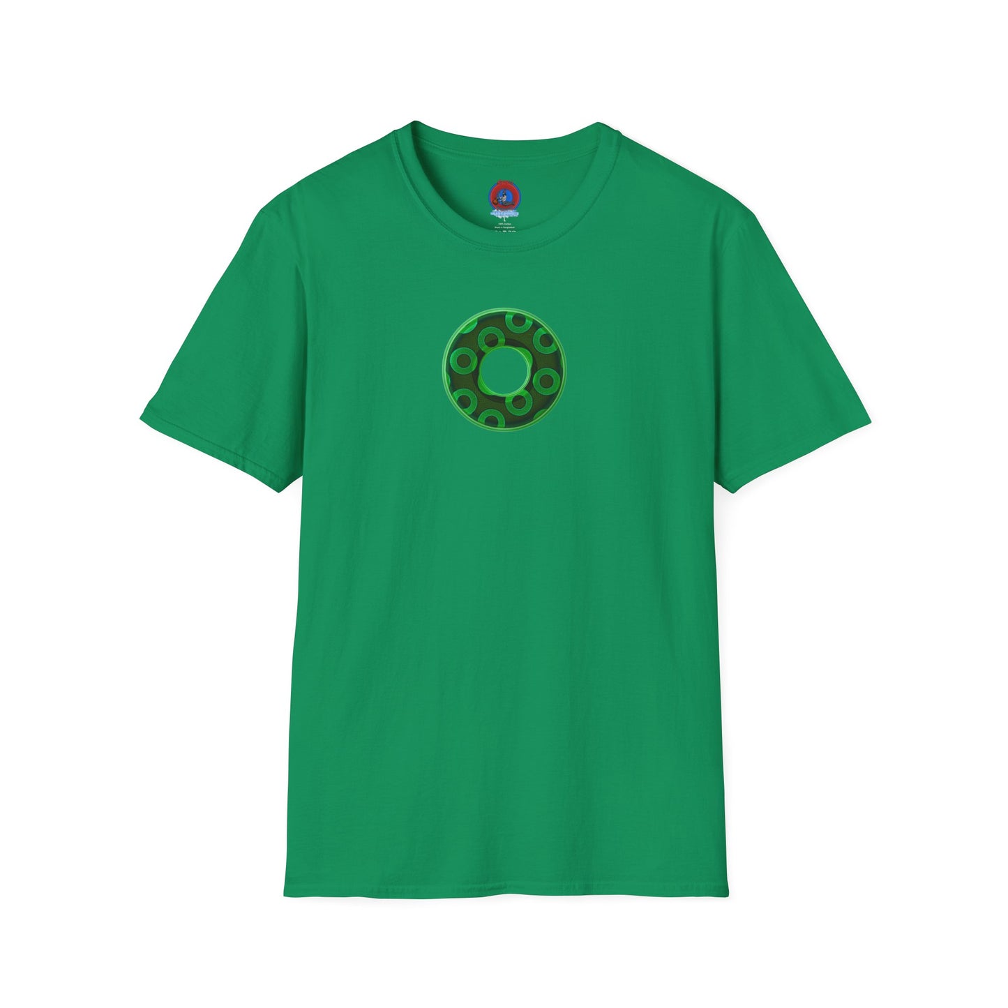 Plain Donuts/Unisex Soft-Style - "Plain Rustic Paradoxical Donuts" - light green/dark green donuts