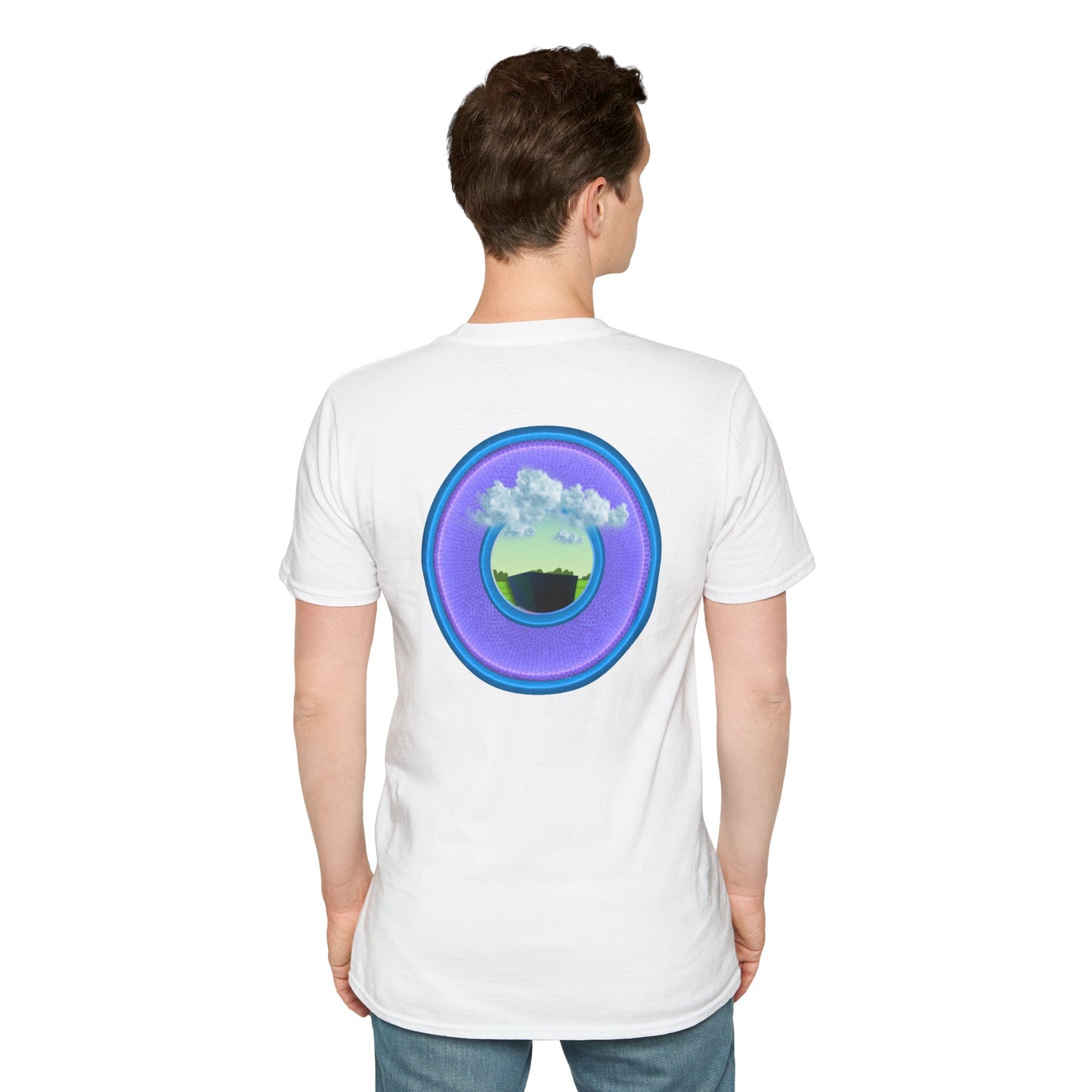 Classic Donut Tee - Unisex Soft-Style - "Got Rhombus?" - series 1.0  - variant 4 - purple/blue donut