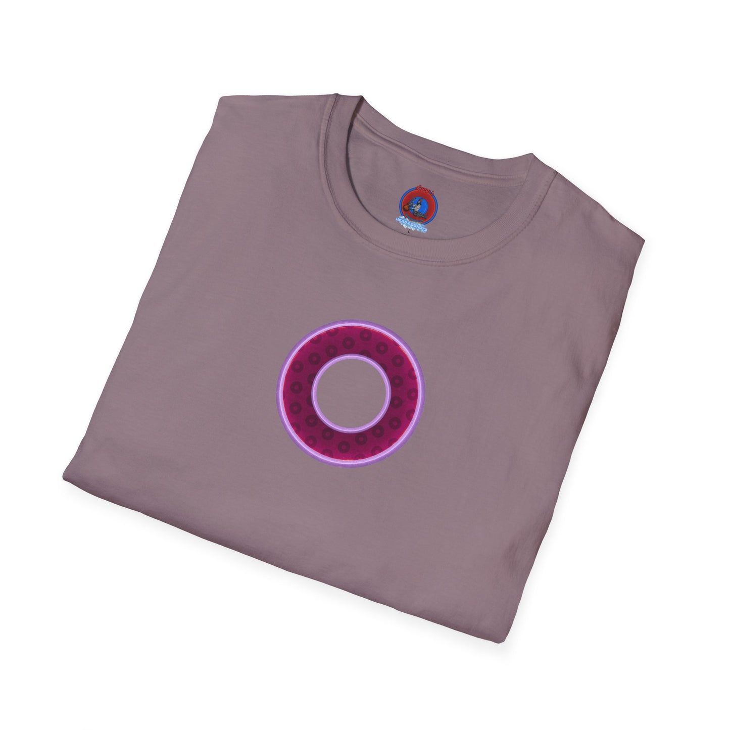 Plain Donuts/Unisex Soft-Style - "Plain Wide Mouthed Paradoxical Donuts" - red-purple/light purple donuts
