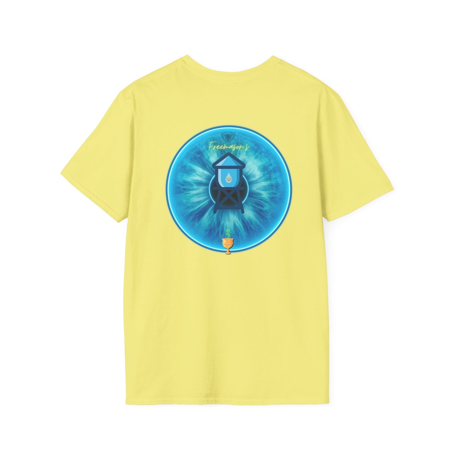 Classic Donut Tee - Unisex Soft-Style - "The Peering Donut of Opacity" - light blue idonut - variant 2