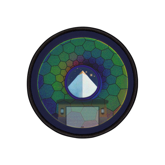 Iron-On Donut Patch - "Limestone Donut Patches so Large" - green hexadonut - variant 8