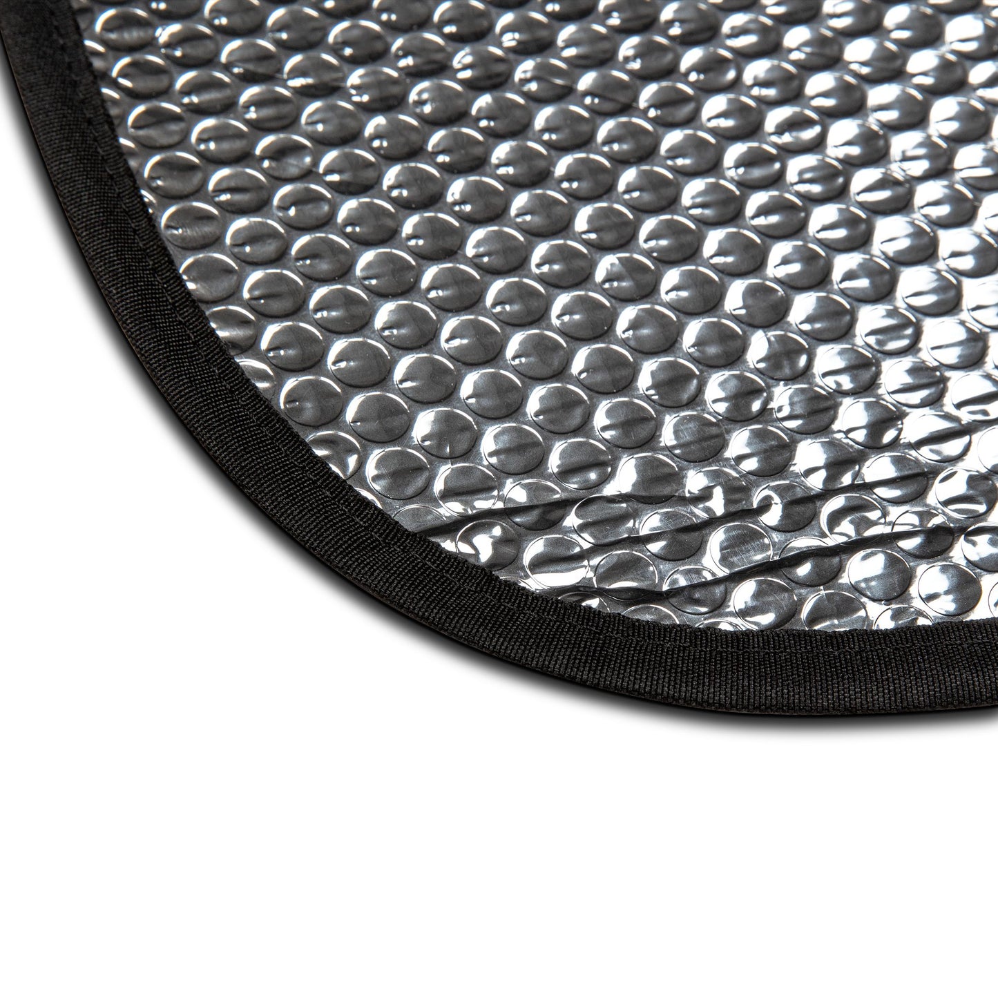 Automotive Donut Sun Shade - red vivid donuts w/gray background