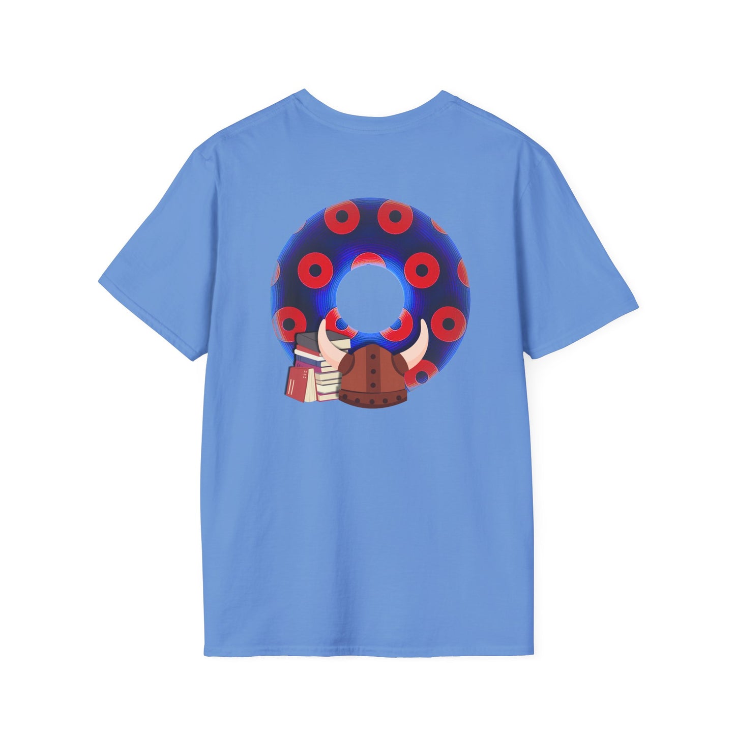 Classic Donut Tee - Unisex Soft-Style - "El Fuego Donut" - paradoxical blue/red donut