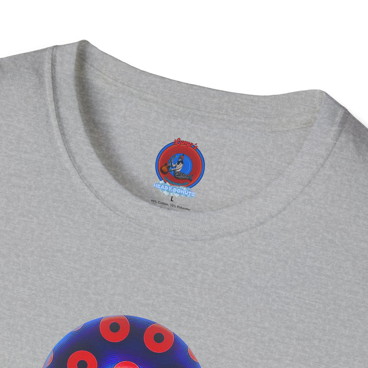 Classic Donut Tee - Unisex Soft-Style - "El Fuego Donut" - paradoxical blue/red donut