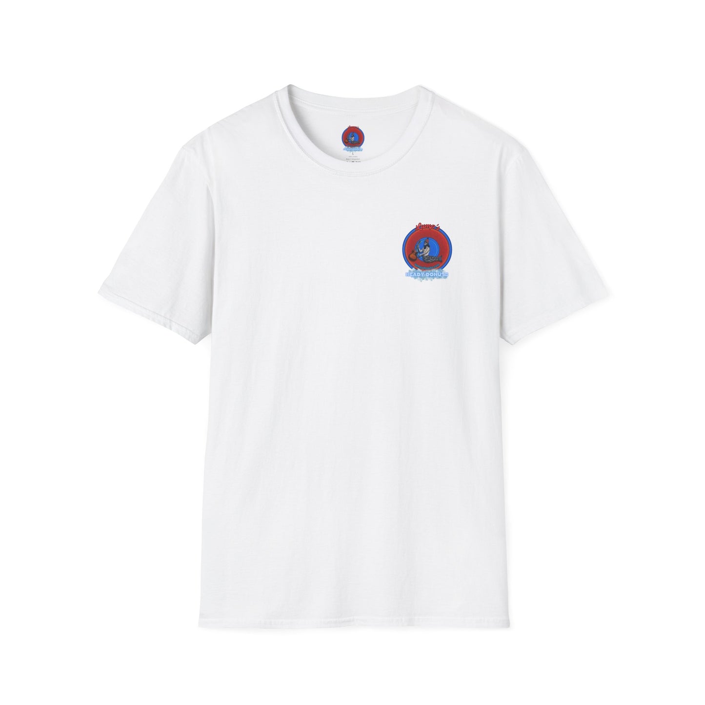 Classic Donut Tee - Unisex Soft-Style - "Lump's Heady Donuts Logo" - series 1.0  - red donut