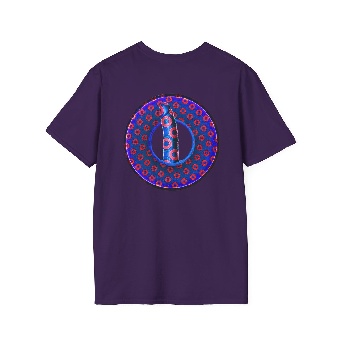 Classic Donut Tee - Unisex Soft-Style - "Sir Richard's Phamous Donut" - series 1.0  - variant 3 - red/blue paradox donut