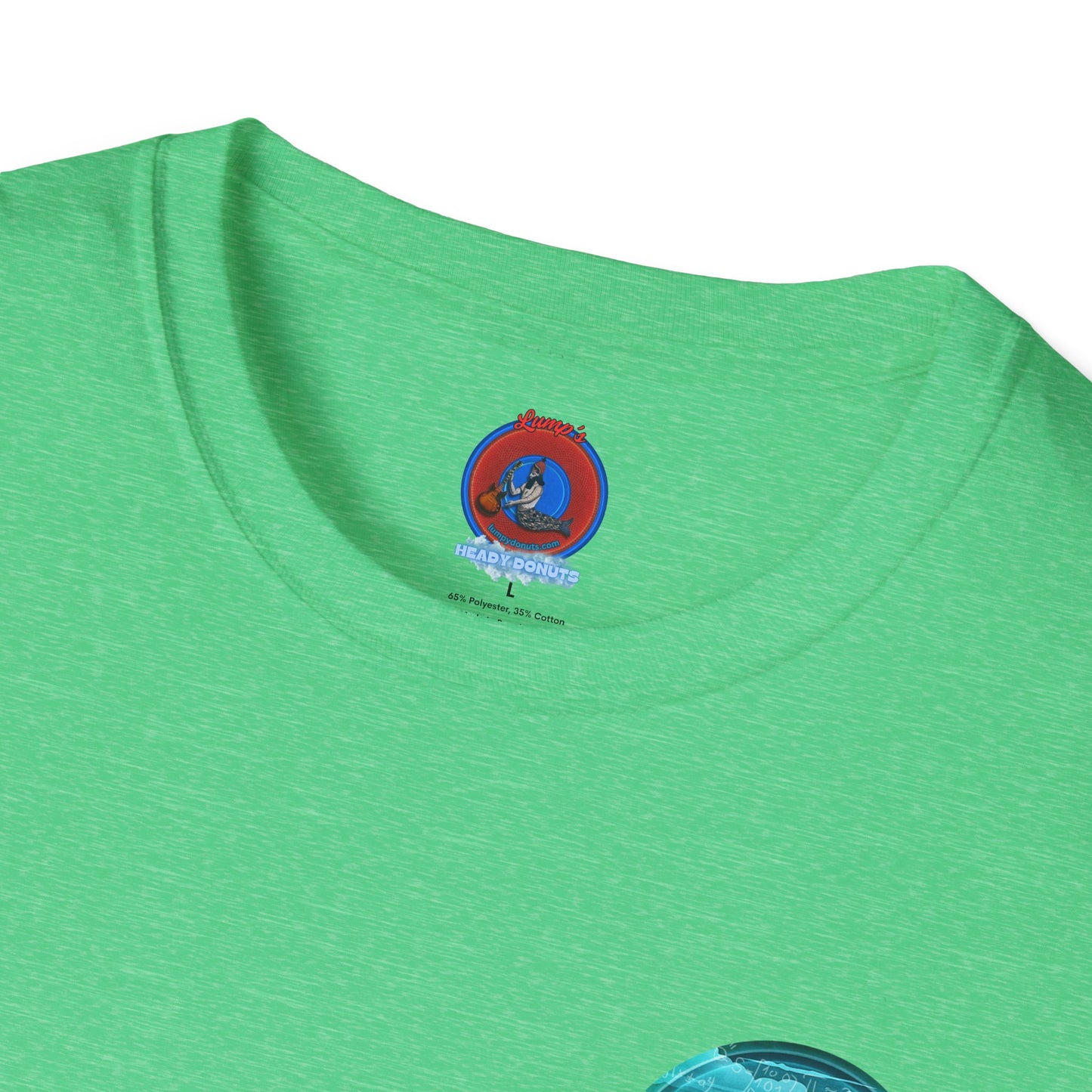 Classic Donut Tee - Unisex Soft-Style - "The Equating Donut " - series 1.0  - teal donut
