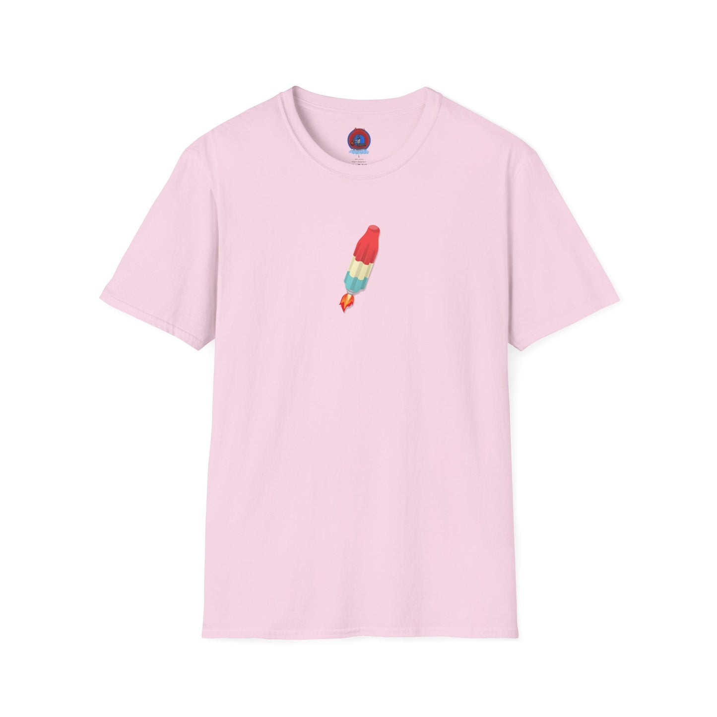 Classic Donut Tee - Unisex Soft-Style - "Blow this Popsicle Stand" - red/blue/cream - bomb pop