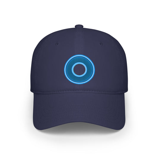 Lumpy Donut Baseball Cap - "Plain [Mary] Jane" - rustic blue donut w/