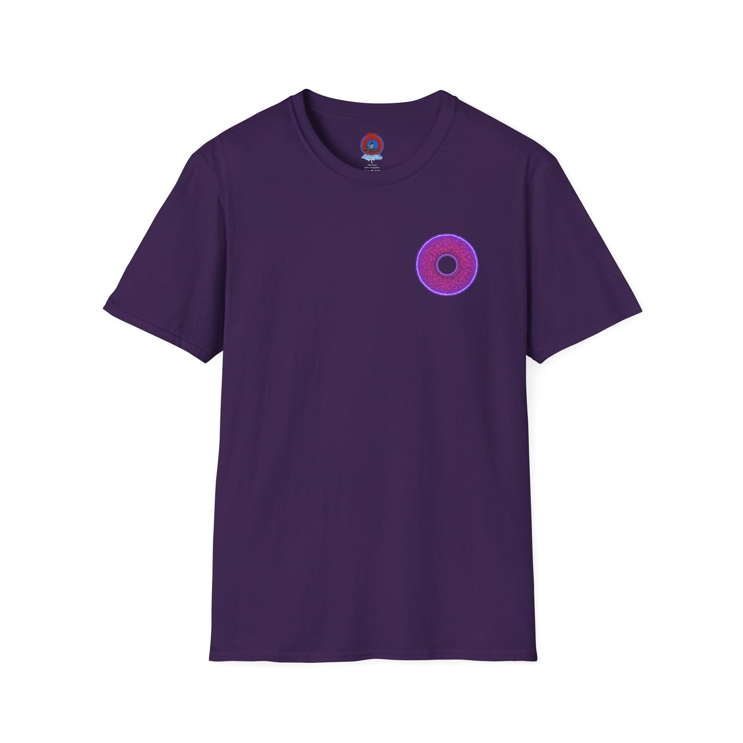 Classic Donut Tee - Unisex Soft-Style - "The Frankenstein Donut - It's Alive! " - series 1.0  - purple-ish donut
