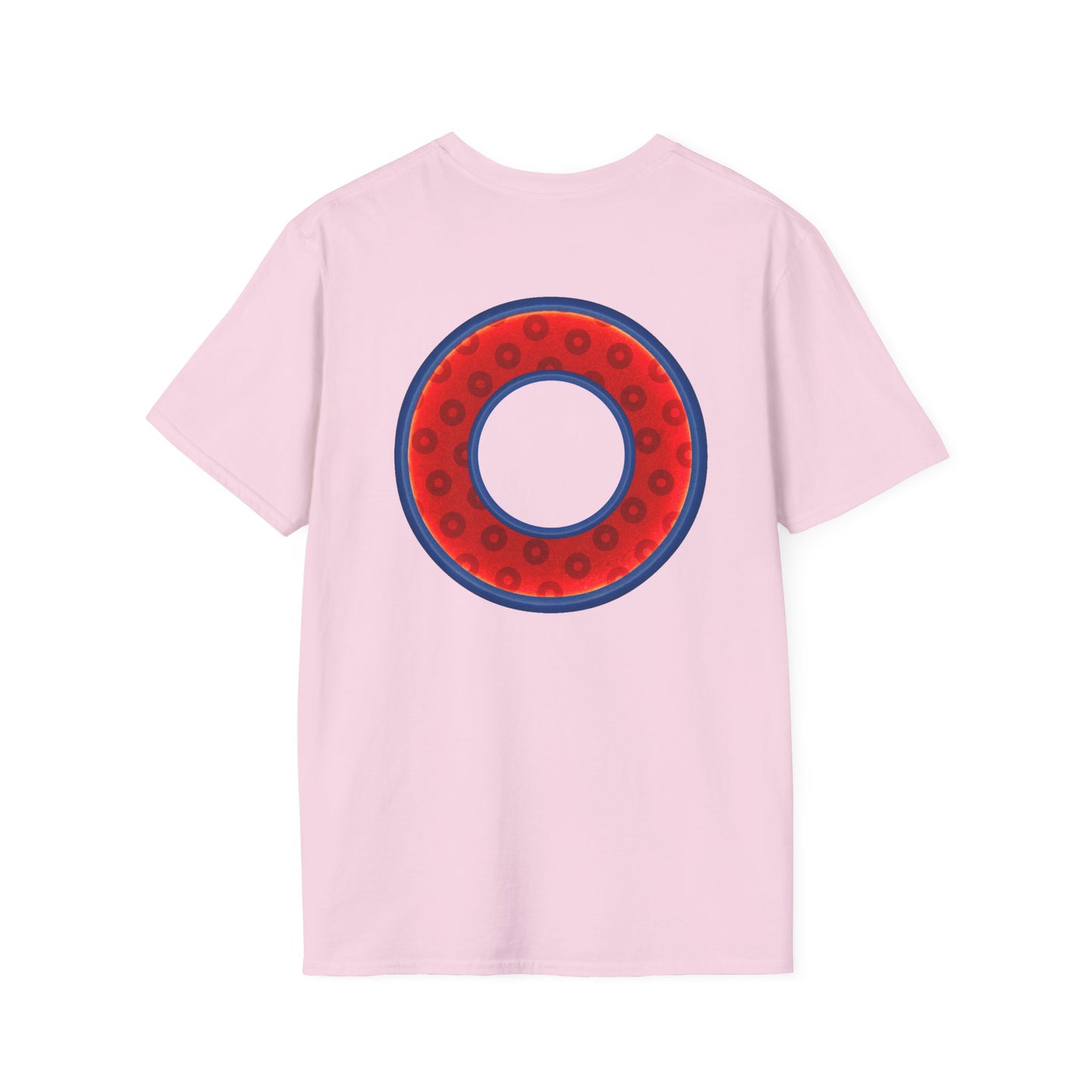 Plain Donuts/Unisex Soft-Style - "Plain Wide Mouthed Paradoxical Donuts" - red/dark blue donuts