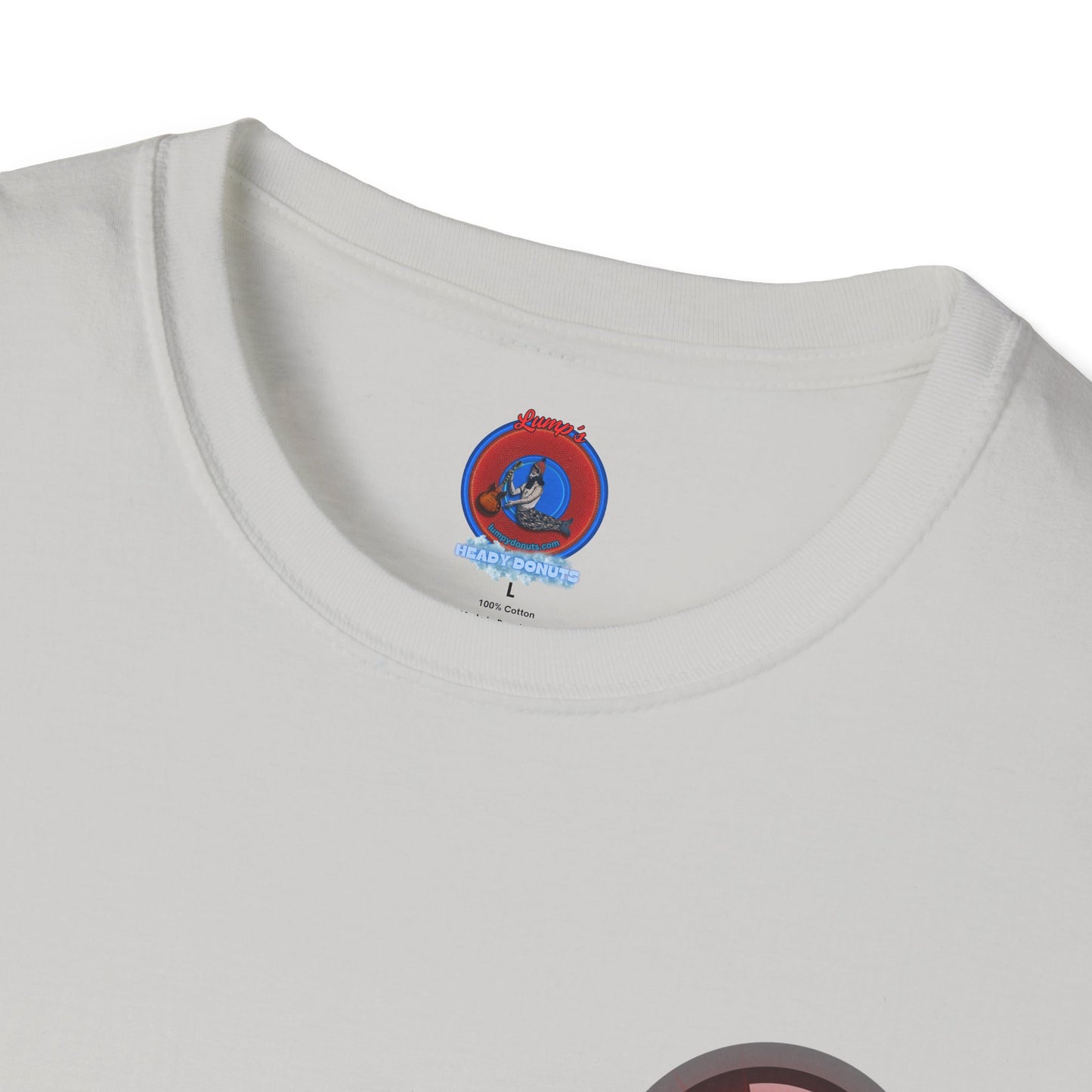 Classic Donut Tee - Unisex Soft-Style - "2025: a Donut Odyssey" - series 1.0 - variant 1 - black/red donut