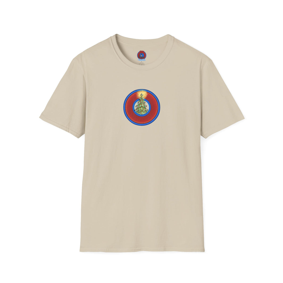 Classic Donut Tee - Unisex Soft-Style - "It's Always Phishmas in Philly" - rustic red/blue donut