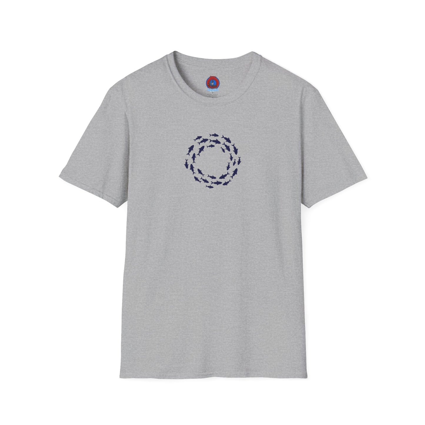 Classic Donut Tee - Unisex Soft-Style - "Skoolie of Phishies" - fish donut - variant 3