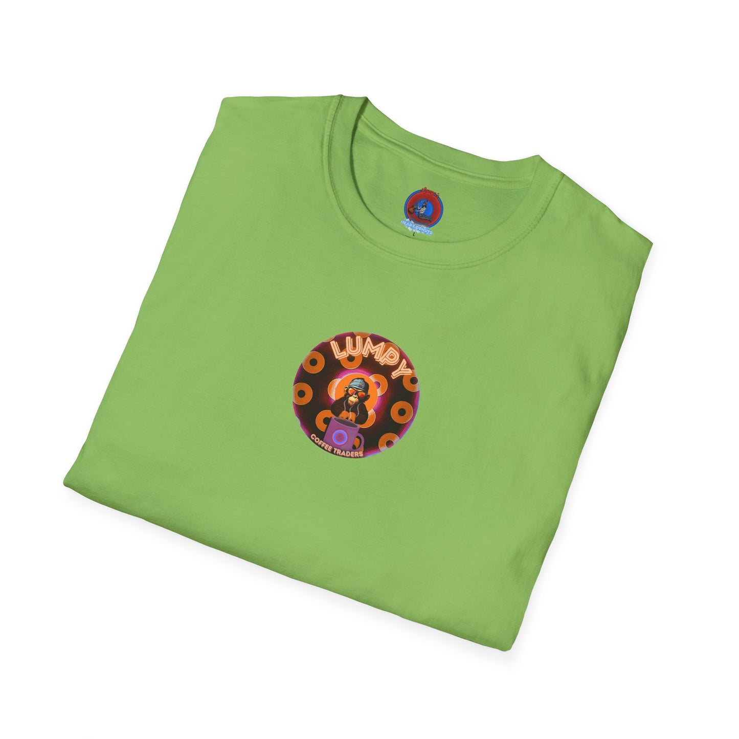 Coffee Traders Tee - Unisex Soft-Style - "Columbia House CDs " - paradoxical donut - 2 - logo front/coffee back