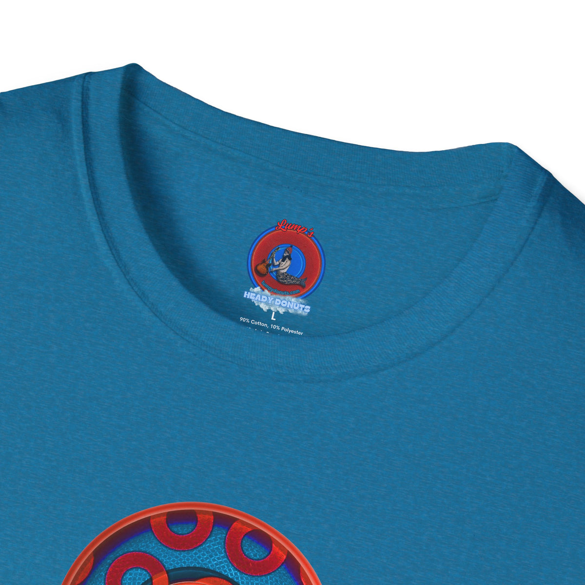 Classic Donut Tee - Unisex Soft-Style - "We All Scream It's ICE Cream" - blue/red rustic paradox donut