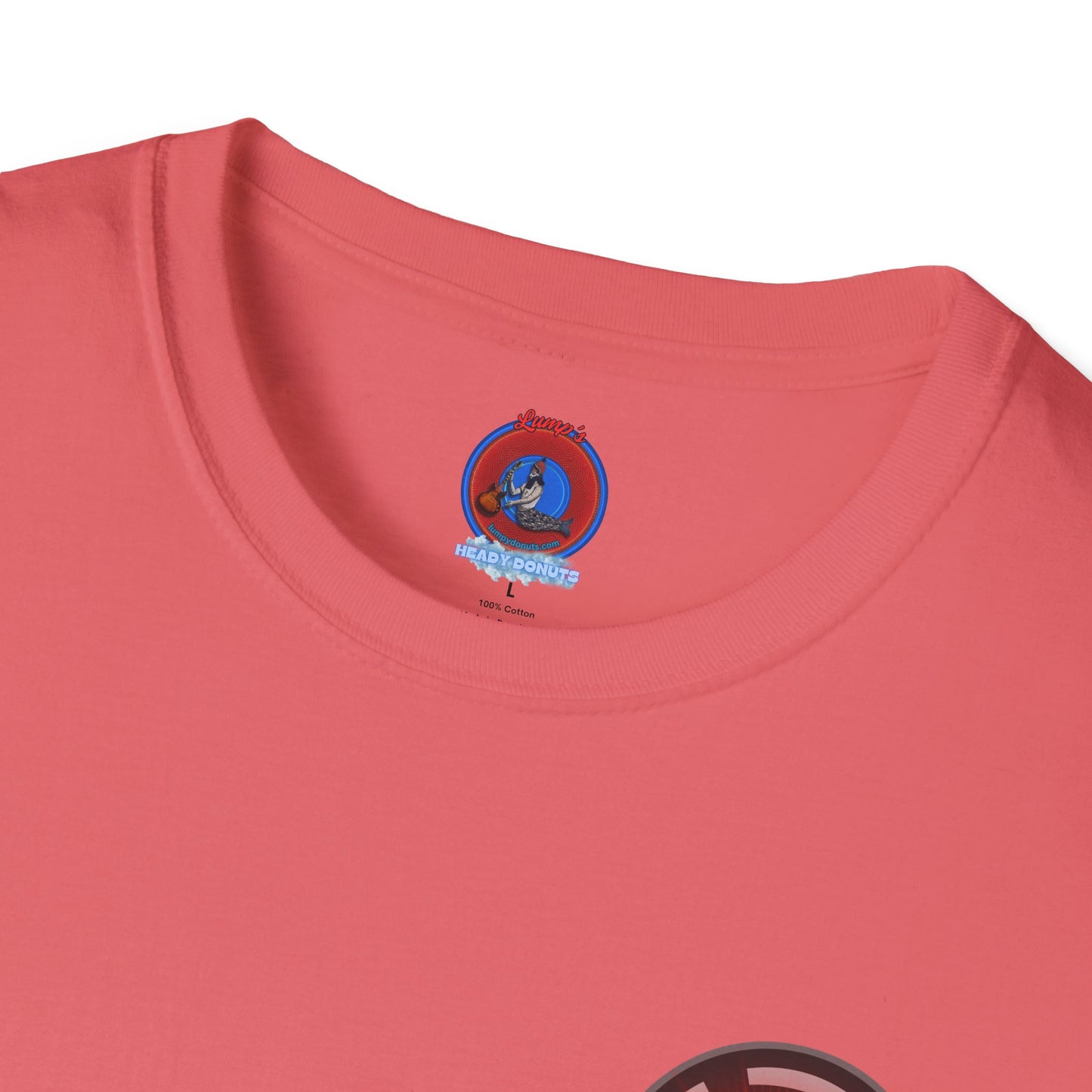 Classic Donut Tee - Unisex Soft-Style - "2025: a Donut Odyssey" - series 1.0 - variant 2 - black/red donut