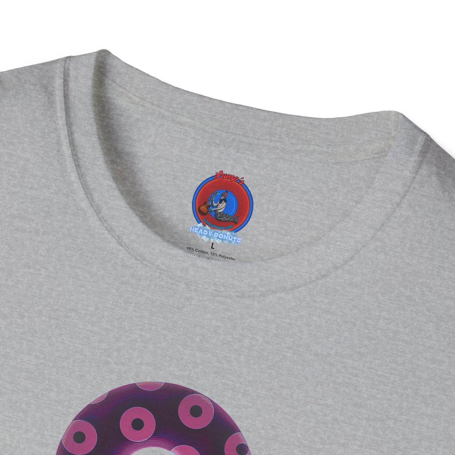 Plain Donuts/Unisex Soft-Style - "Plain Blimpy Paradoxical Donuts" - light magenta/red violet donuts
