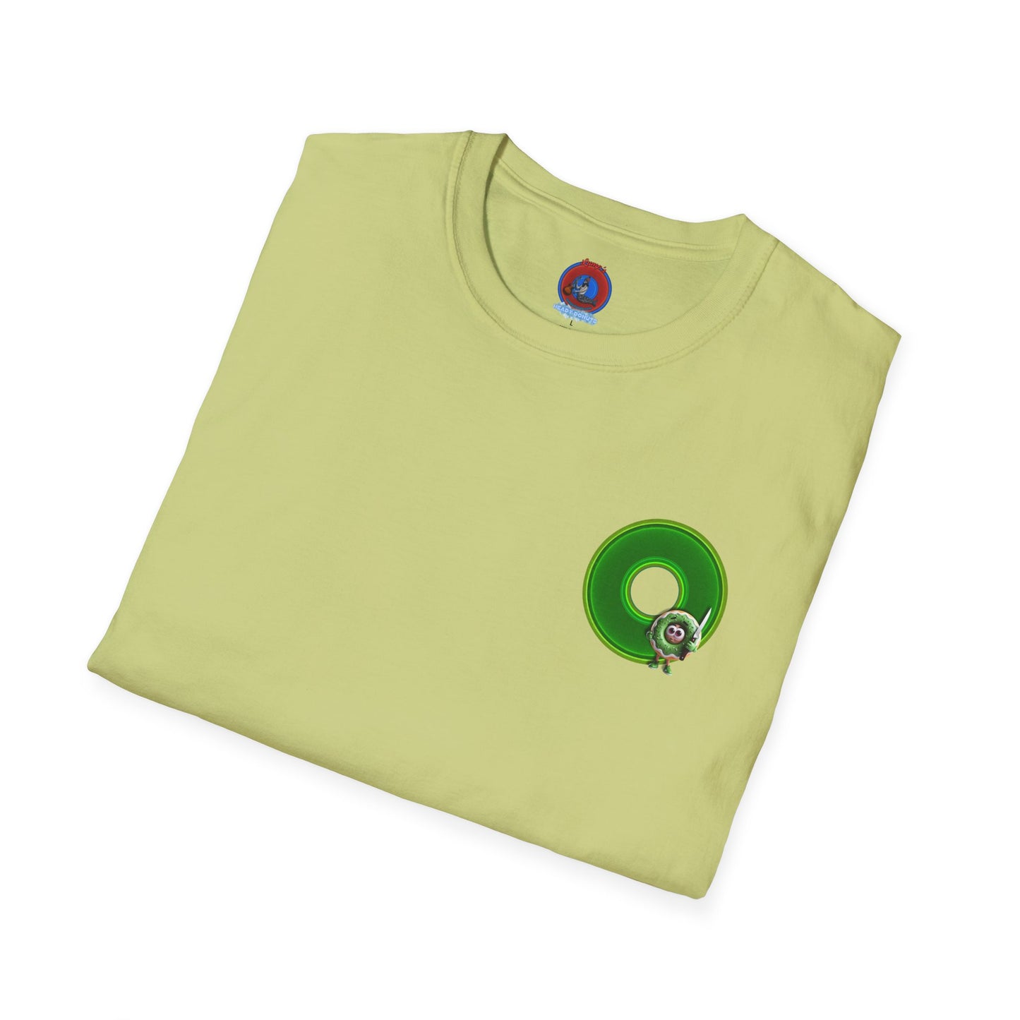 Classic Donut Tee - Unisex Soft-Style - "My Friend the Donut " - series 1.0  - variant 4 - green donut