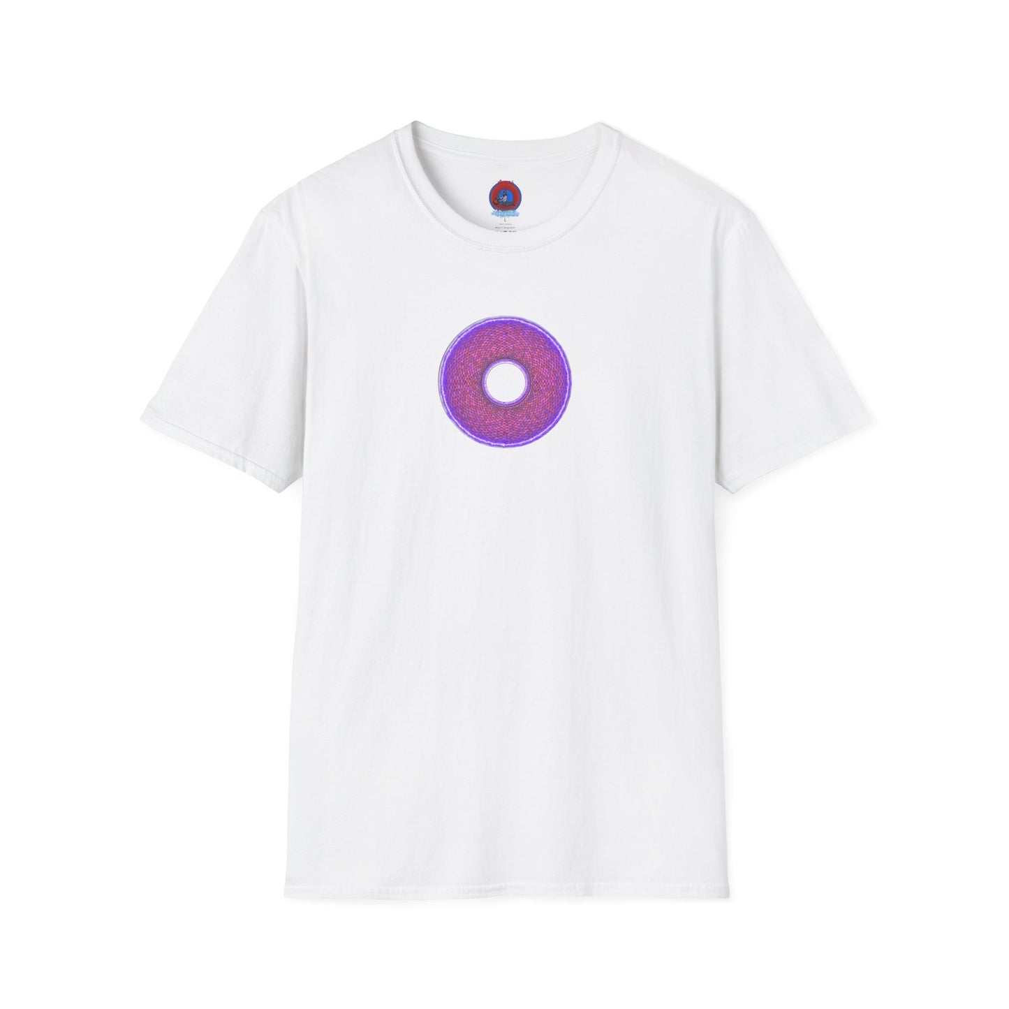 Classic Donut Tee - Unisex Soft-Style - "The Frankenstein Donut - It's Alive! " - series 1.0  - purple-ish donut