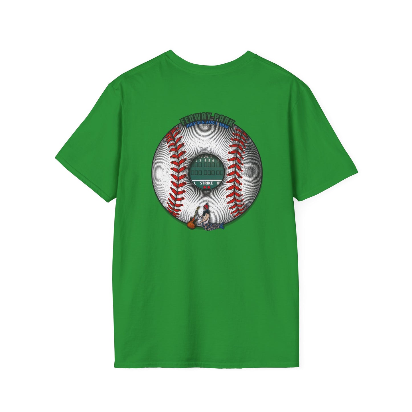 Classic Donut Tee - Unisex Soft-Style - "Phenway Ballpark Donuts" - white/red major league donut - variant 6