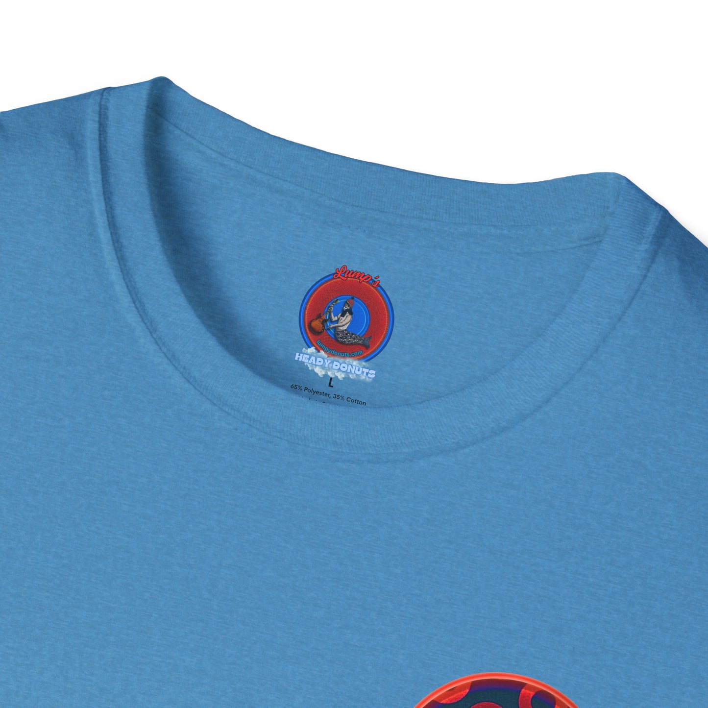 Classic Donut Tee - Unisex Soft-Style - "Wooked Cream - YEMSG Donut " -purple/red rustic paradox donut - variant 3