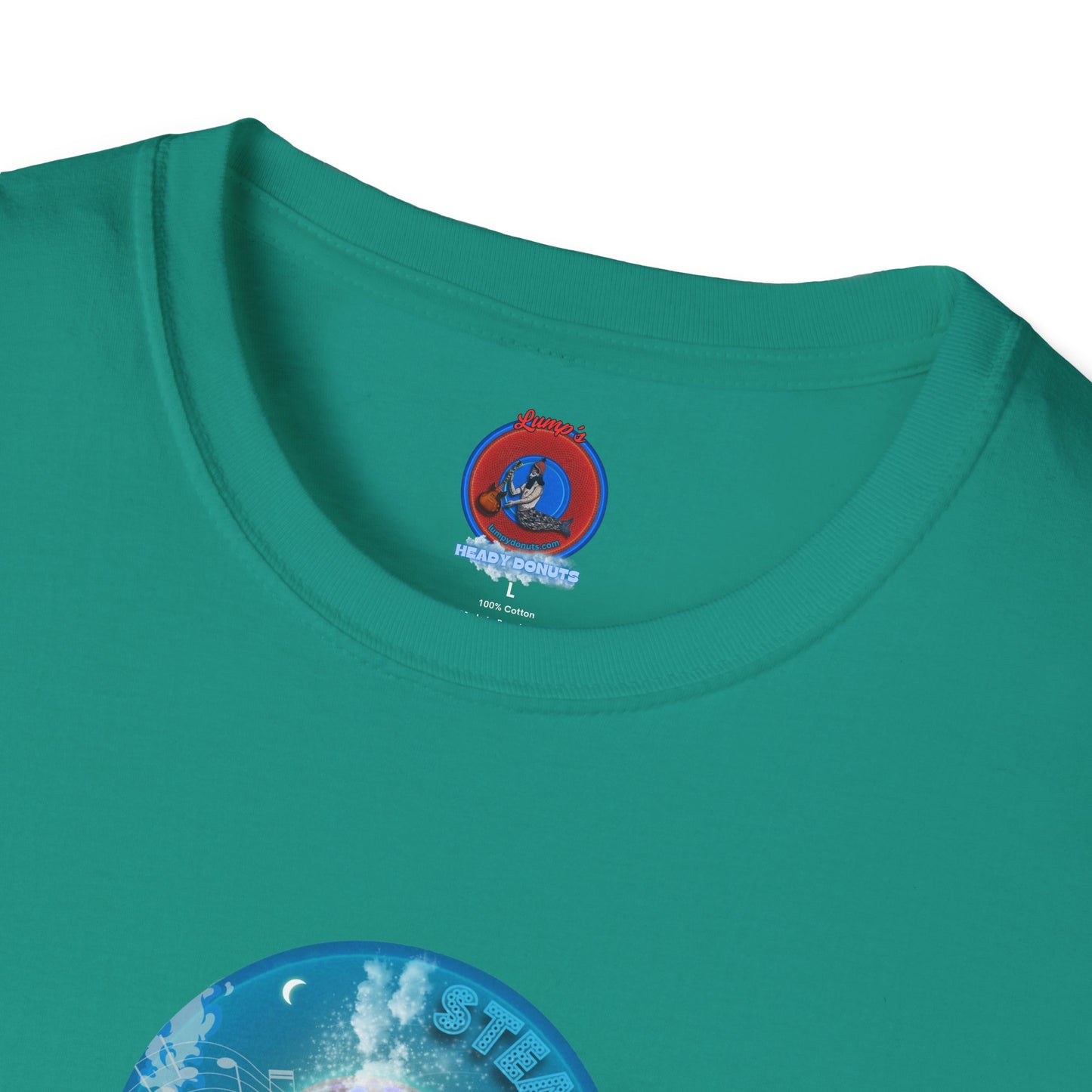 Classic Donut Tee - Unisex Soft-Style - "Steaming Fresh Donuts" - series 1.0 - vivid blue donut