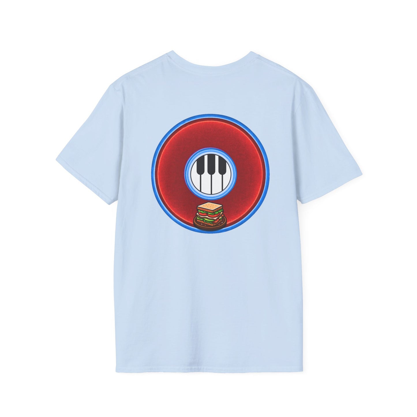 Classic Donut Tee - Unisex Soft-Style - "Rage Side Donut" - vivid red donut - variant 2
