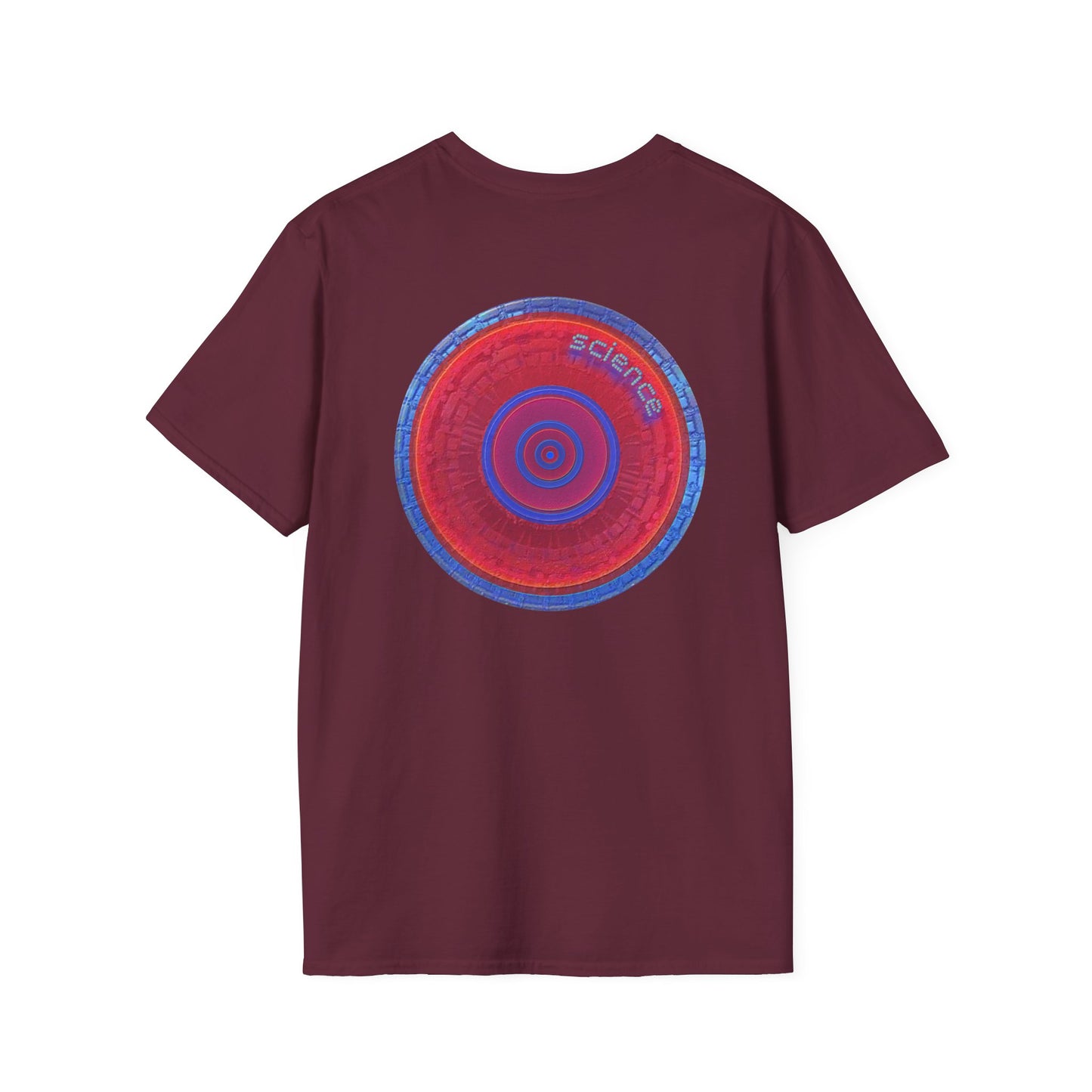Classic Donut Tee - Unisex Soft-Style - "Tube Donuts" - series 1.0 - red donut/lighter blue bordering