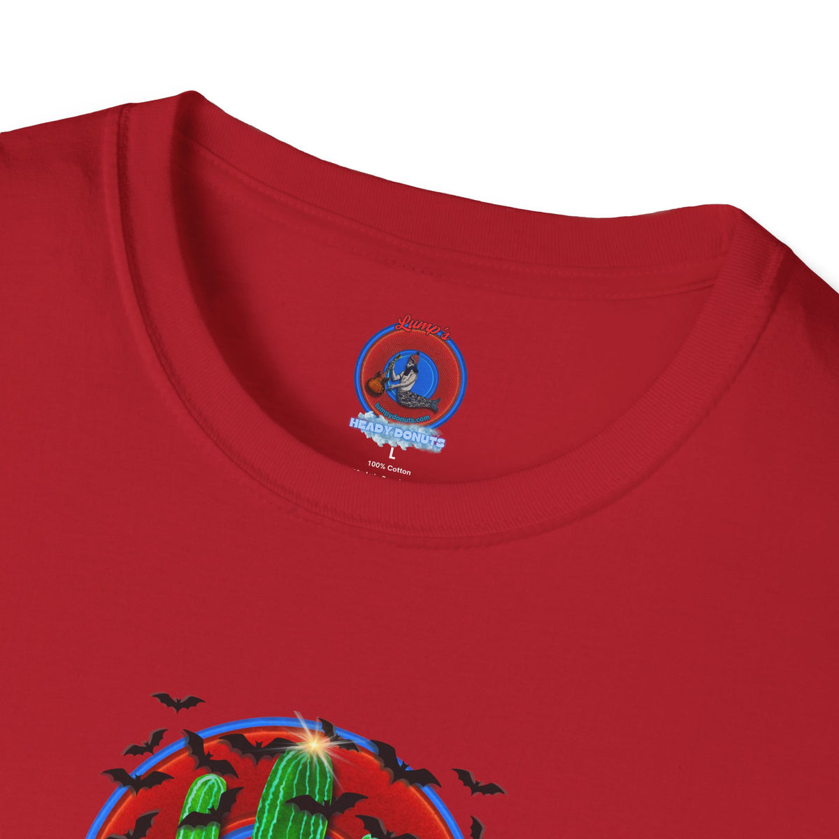 Classic Donut Tee - Unisex Soft-Style - "Raoul Duke's Sinfully Delicious Donut" - vivid red donut