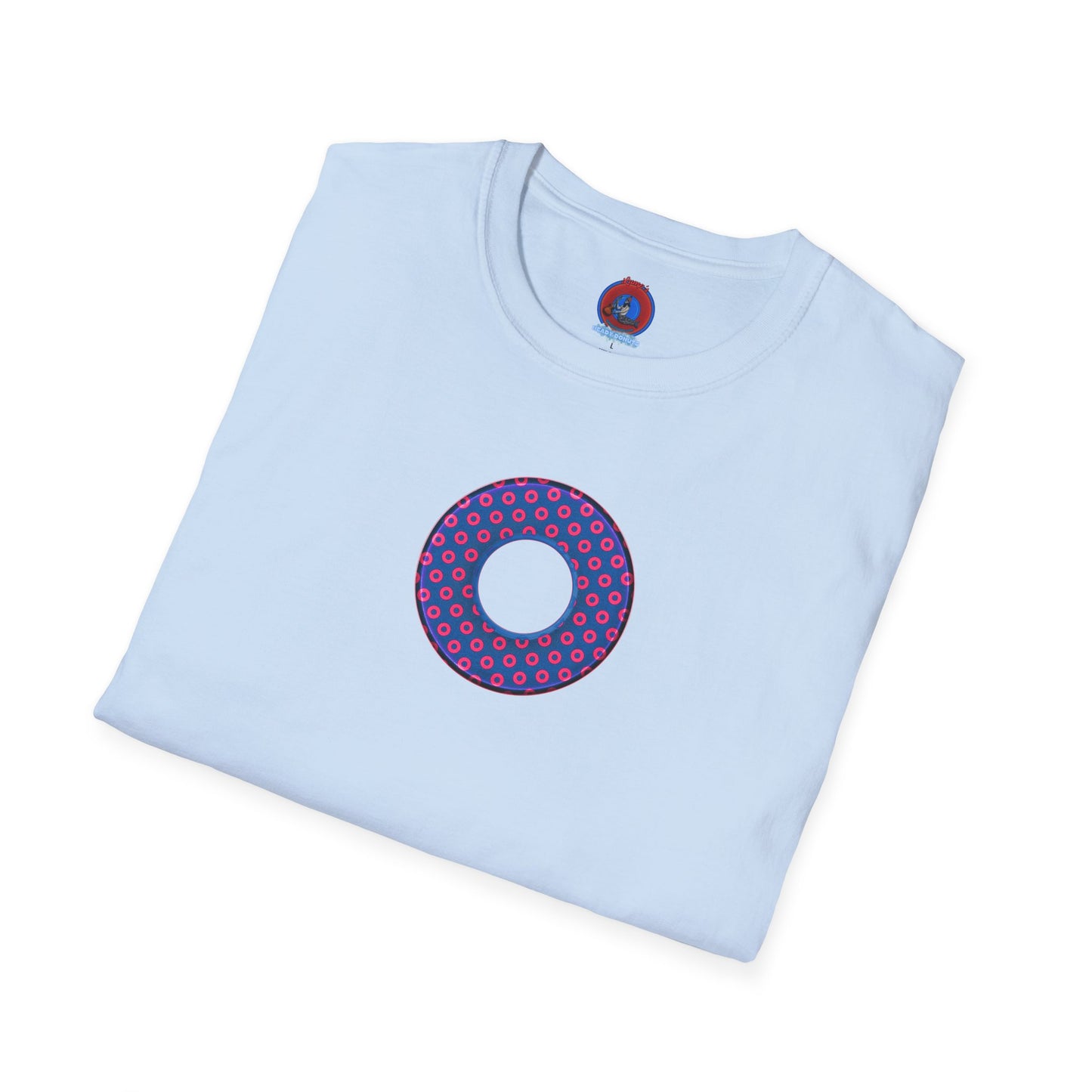Plain Donuts/Unisex Soft-Style - "Plain Electric Paradoxical Donuts" - hot pink/navy blue donuts