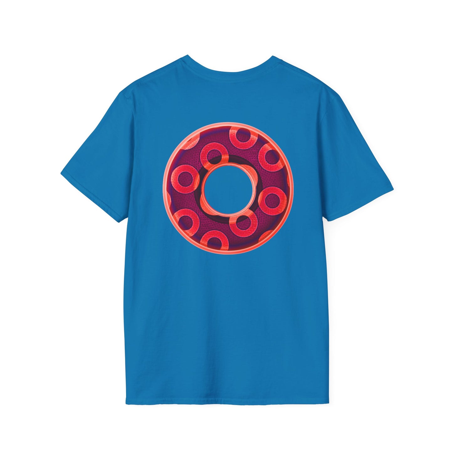 Plain Donuts/Unisex Soft-Style - "Plain Rustic Paradoxical Donuts" - bright red/burgundy donuts