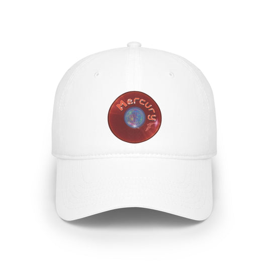 Lumpy Donut Baseball Cap - "Donut of the Gods" - variant 2 - vivid red record donut w/