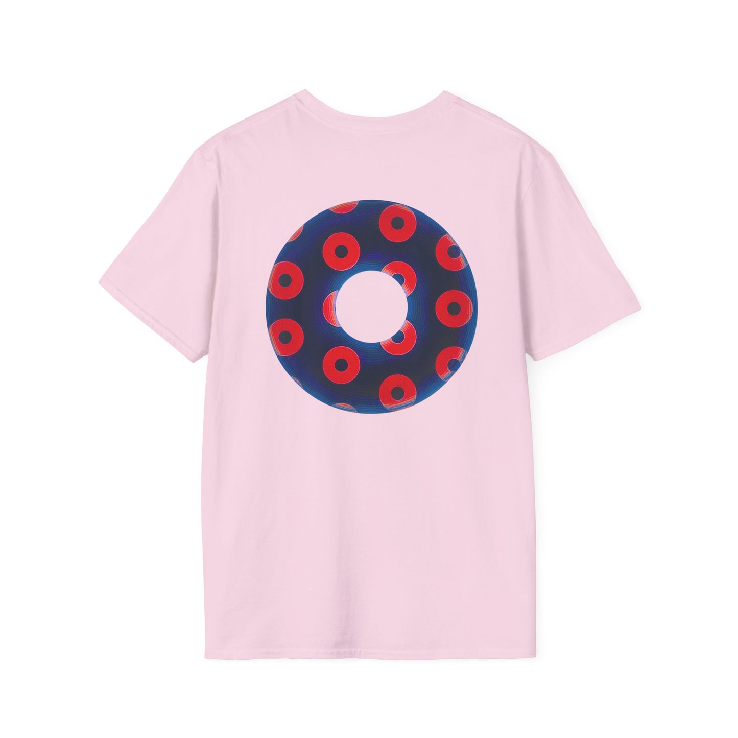 Plain Donuts/Unisex Soft-Style - "Plain Blimpy Paradoxical Donuts" - dark navy/bright red donuts