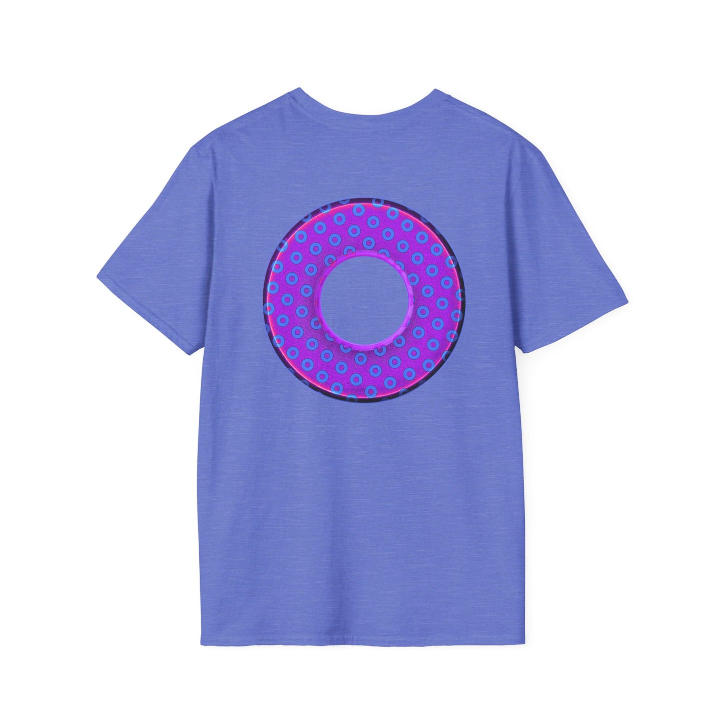 Plain Donuts/Unisex Soft-Style - "Plain Electric Paradoxical Donuts" - bright purple/blue donuts
