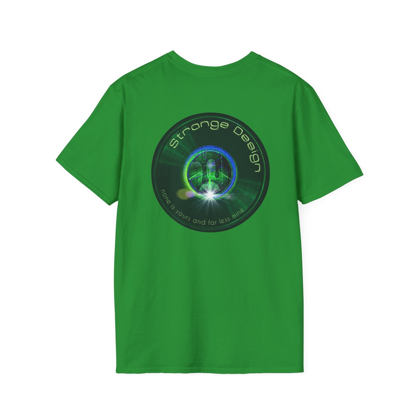 Classic Donut Tee - Unisex Soft-Style - "The Strangely Designed Donut Tee" - series 1.0 - green donut