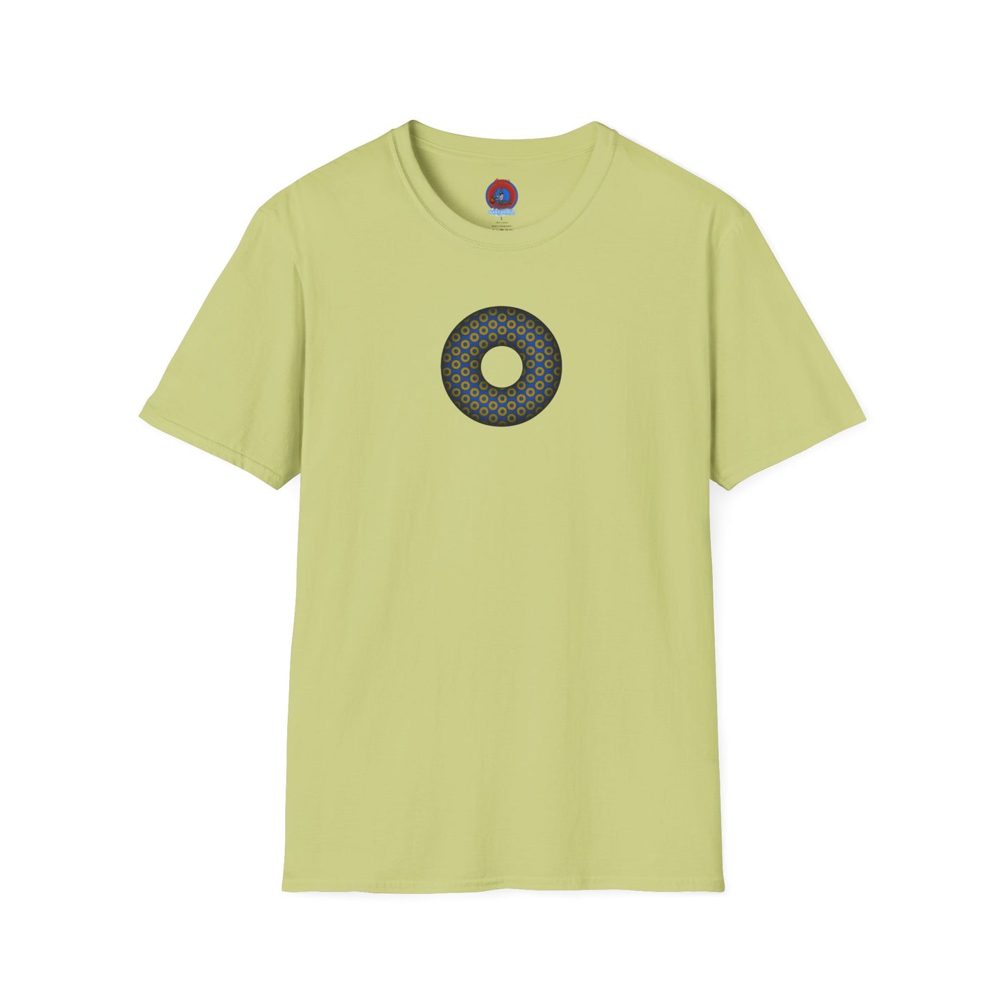 Plain Donuts/Unisex Soft-Style - "Plain Paradoxical Grided Donuts" - bronze/dark blue donuts