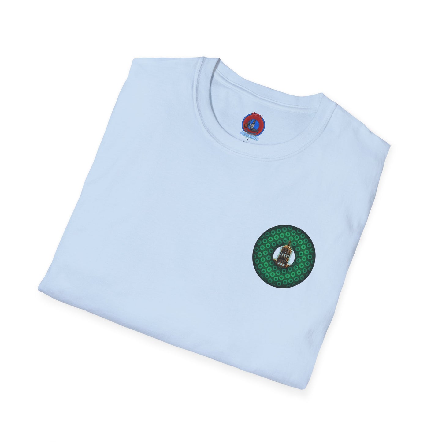 Classic Donut Tee - "Save Mondegreen City Hall Clock Tower" - paradox donut - series 1.0 - variant 2 - green donut